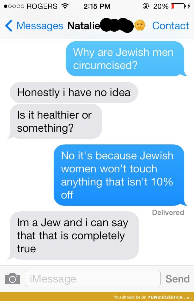 Jew must be kidding me