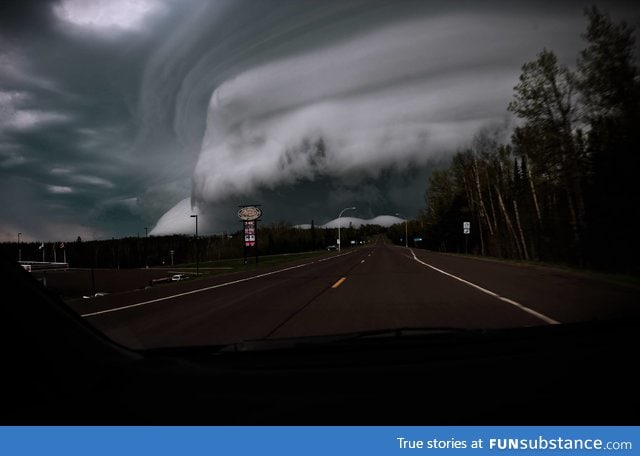Crazy storm near the canadian border