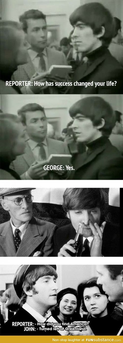 What happened when you tried to ask a serious question to the beatles