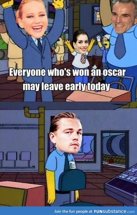 Making him work overtime for his Oscar