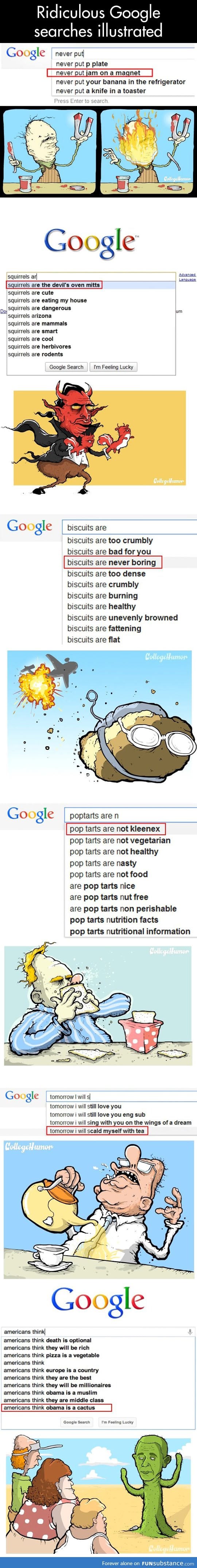 Ridiculous Google searches illustrated