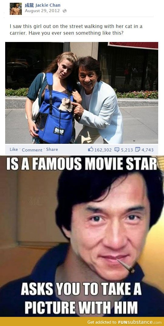 Jackie Chan takes all his own pictures