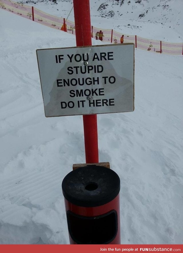 Sign spotted in the Austrian ski-area of Ischgl