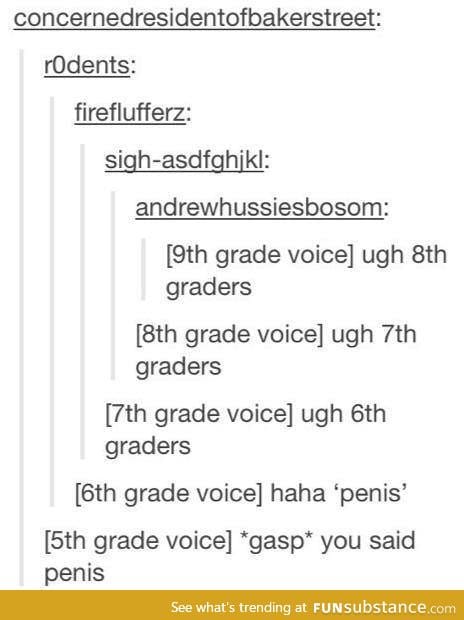 We are all 6th graders