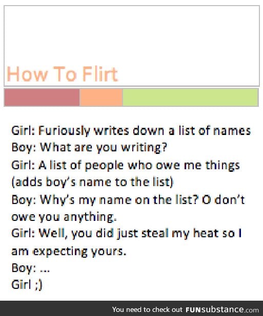 How to flirt properly