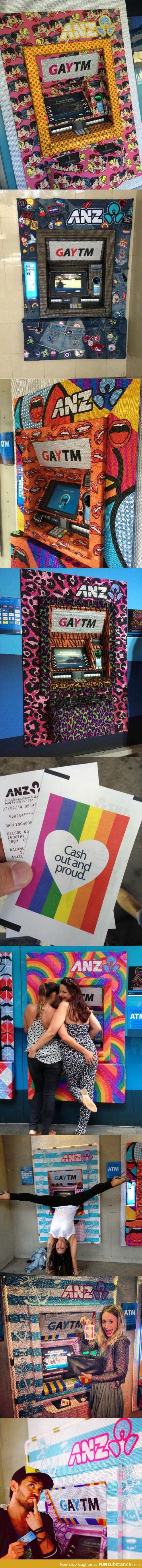 Australian Bank Turns ATMs Into Colorful ‘GAYTMs’ To Support LGBT Parade