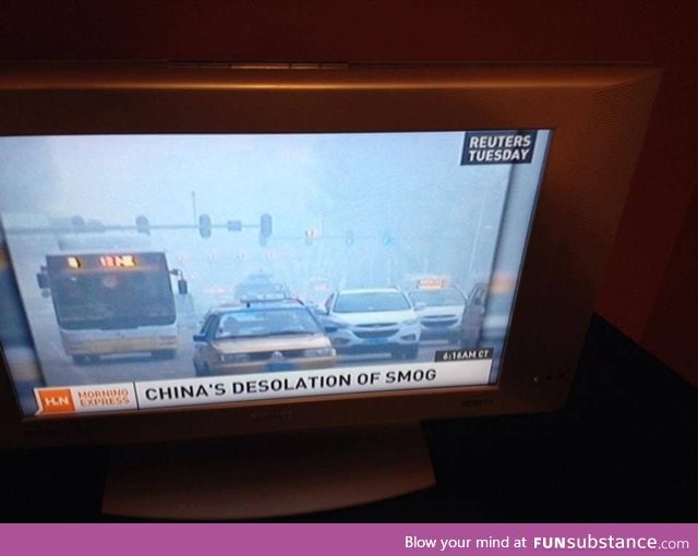China's desolation of smog