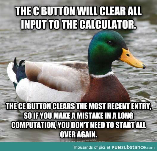What the CE button on calculators are for