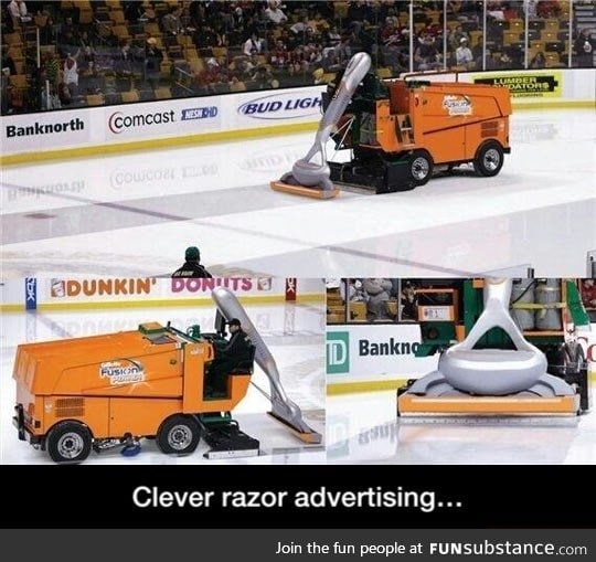 Clever razor advertising