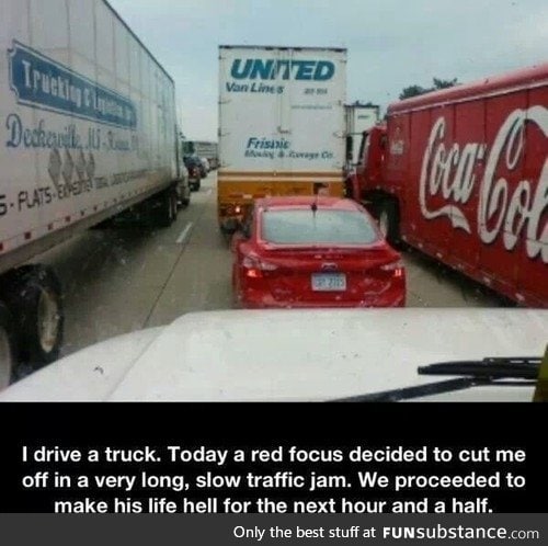 You dont mess with truckers