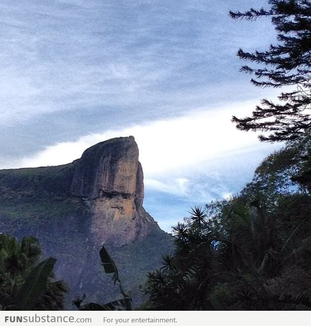 Here's a mountain that looks like Johny Bravo