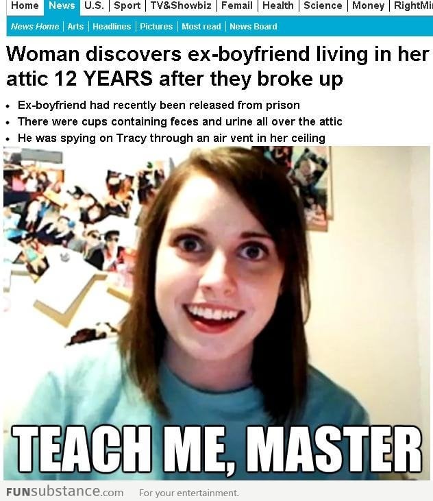 Overly attached girlfriend's new role model