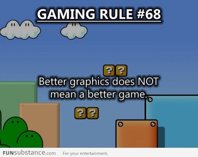 Better graphics does not mean a better game