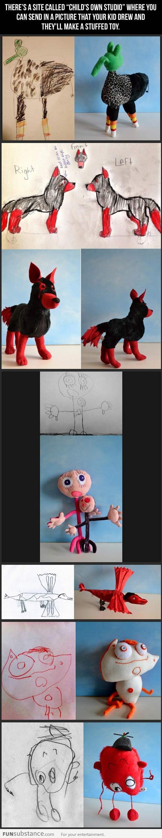 Children's drawings become real