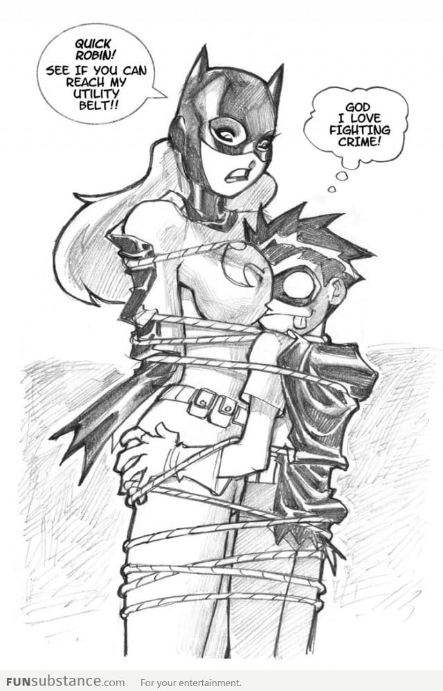Robin loves fighting crime