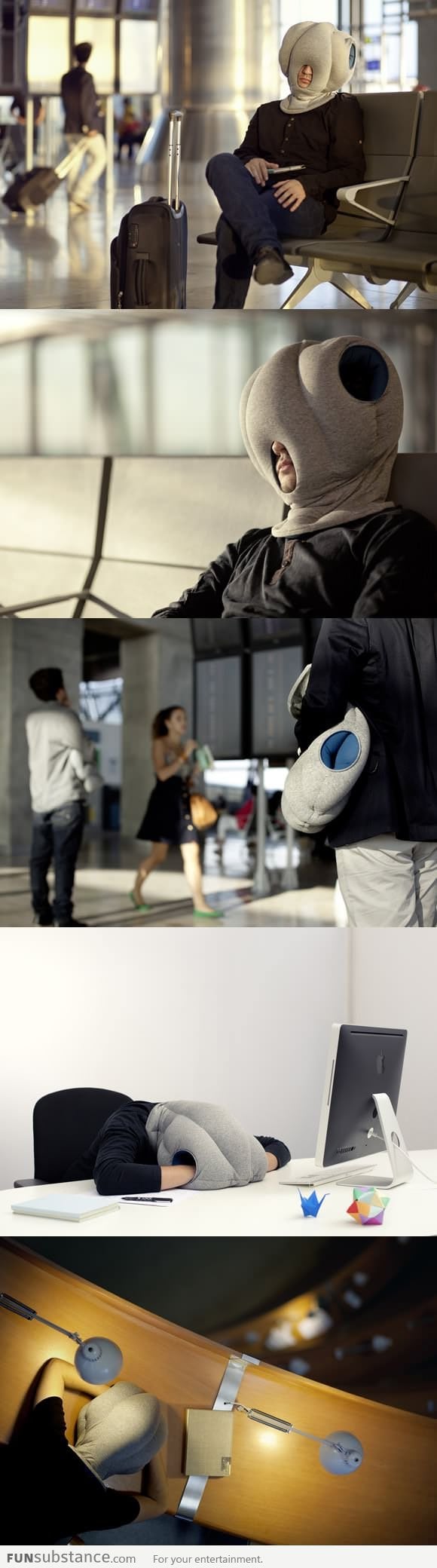 Ostrich Pillow lets you to sleep anywhere