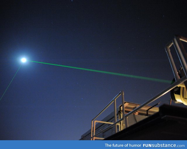 Bouncing a laser off the moon