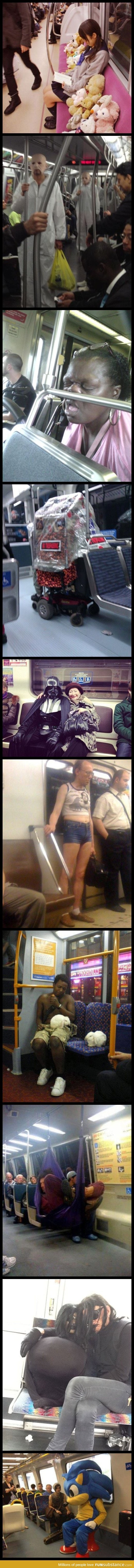 You never know what you might see on the subway...