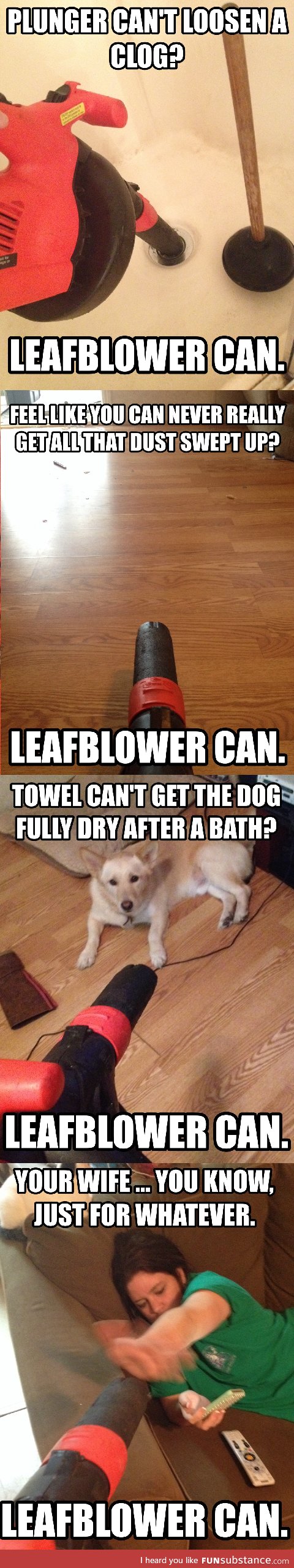 Leave blower can do lots of things