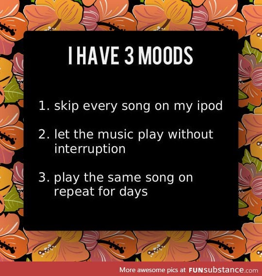 My music playing moods