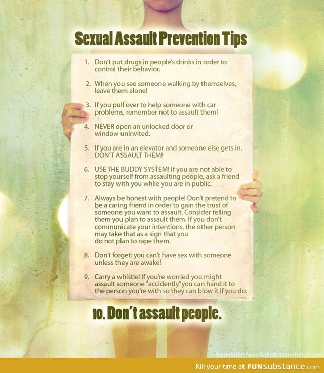Tips On How To Prevent S*xual Assault....
