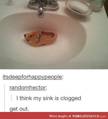 Clogged sink