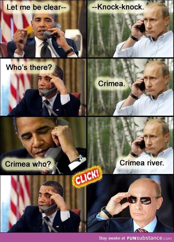 Putin down the phone. Click