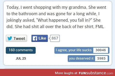 Poor Grandma :(
