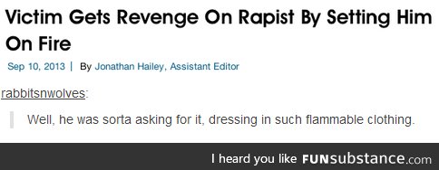 Rape is never funny