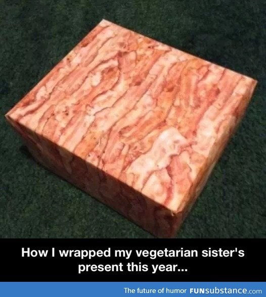 Wrapping presents for vegetarians