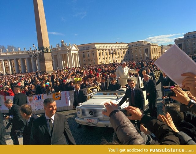Pope Francis had the bulletproof glass removed from his pope-mobile
