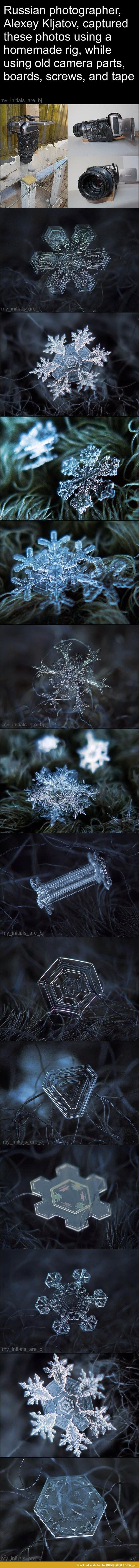 Epic close up photos of snowflakes