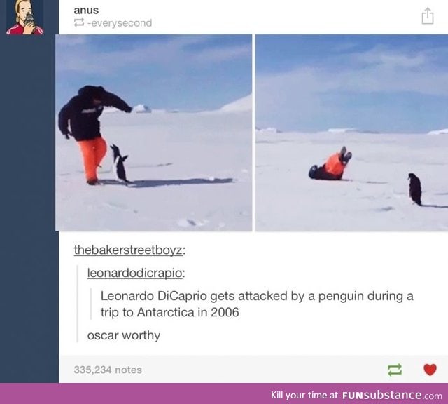 The penguin really deserves it