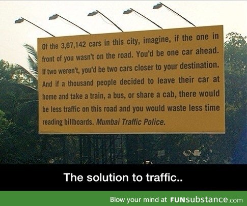 Traffic jam solution
