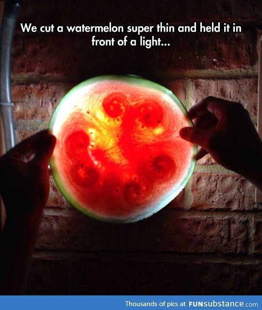 Beautiful watermelon effect