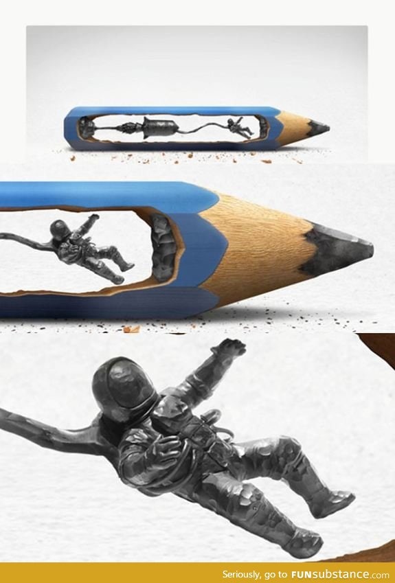 People be carving astronauts when I can hardly sharpen a pencil