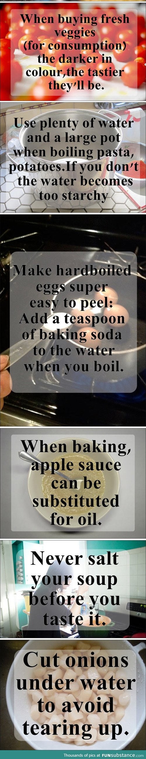 Helpful cooking tips