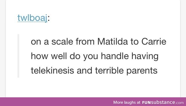 Id say about a Matilda and a half