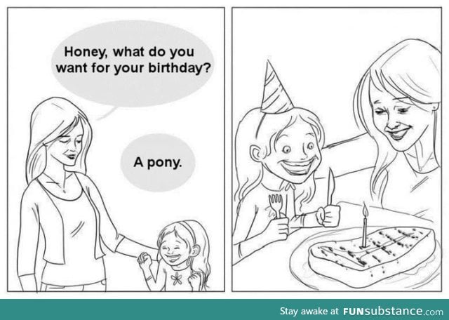 A pony fire birthday