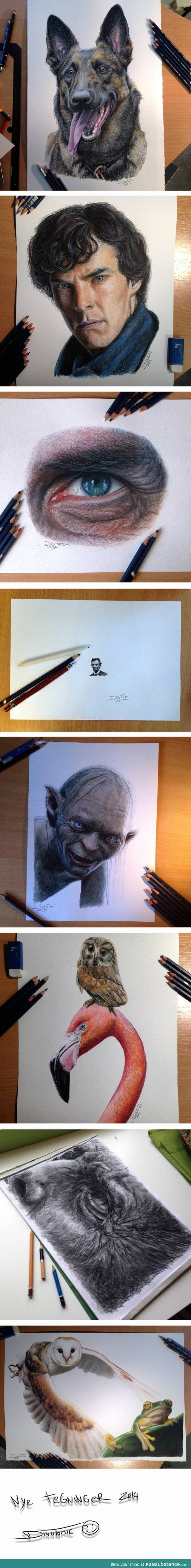 Some impressive photo realistic drawings