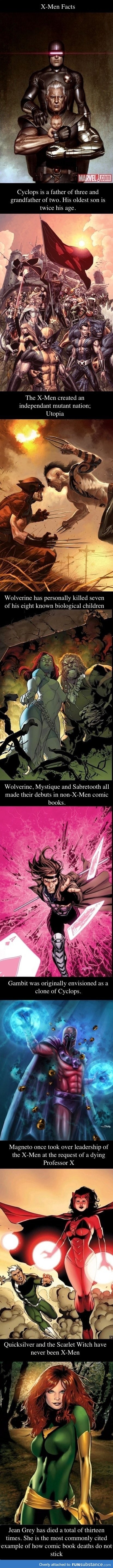 X-men facts compilation