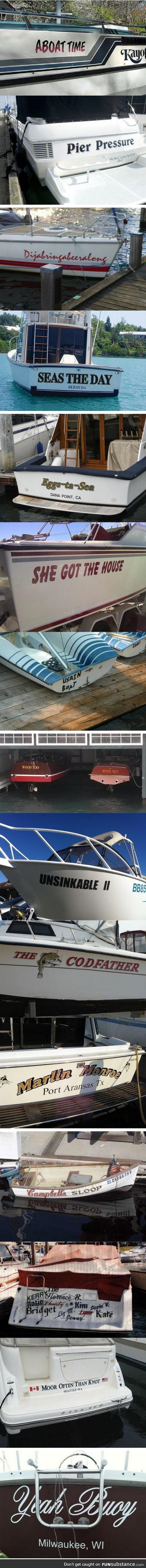 Boats with fairly clever names...