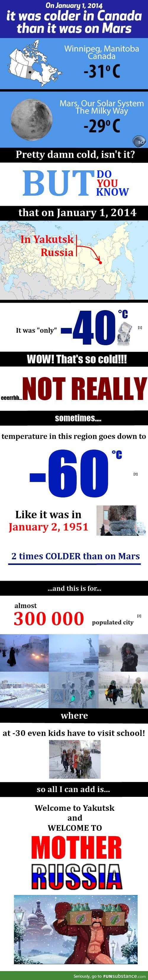 What do you think is really cold?