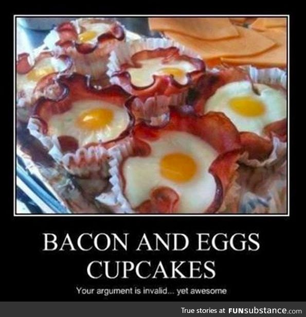 Bacon & Egg cupcakes :P