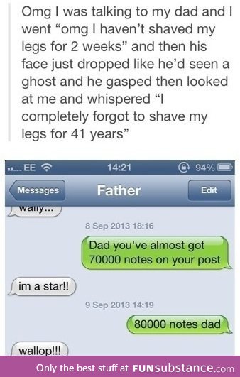 Oh Father, You Are So Witty...