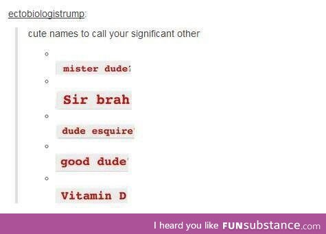 Cute nicknames