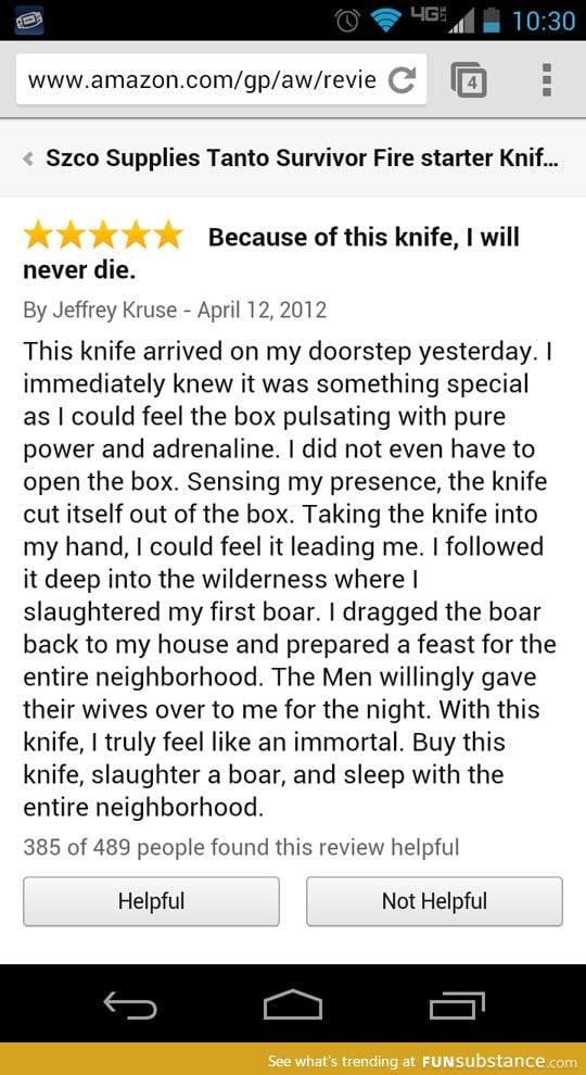 Found this review while looking for a new knife