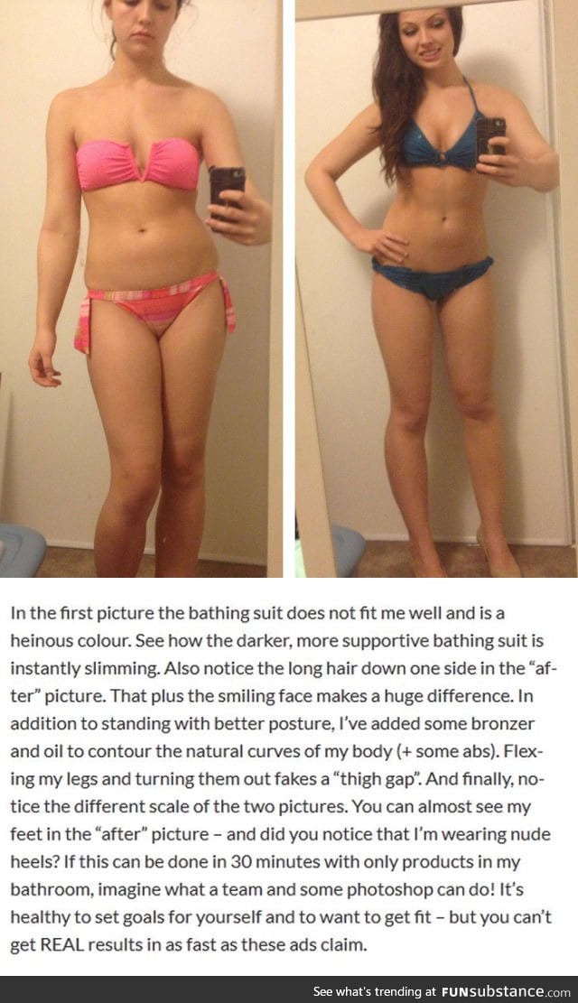 A Clever Trick for Faking Weightloss in Pics