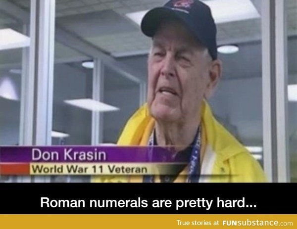 Doesn't understand Roman numerals