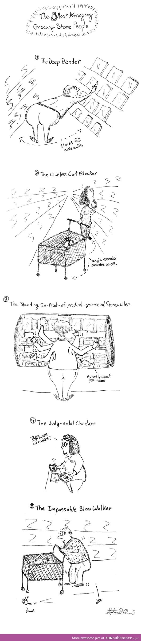 The 5 Most Annoying People At the Grocery Store by Stephanie Orma